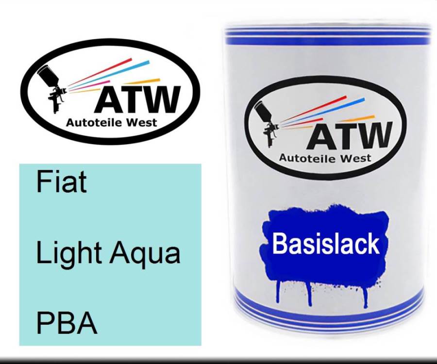 Fiat, Light Aqua, PBA: 500ml Lackdose, von ATW Autoteile West.